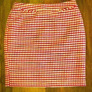 Halogen Pink Tweed Preppy Skirt Size 0 NWOT